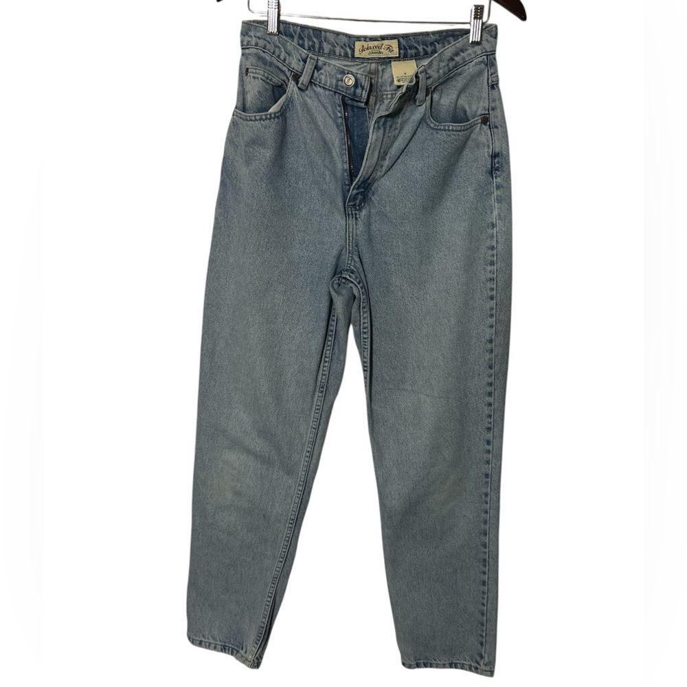Relaxed Fit / High Rise St John Bay Blue Flare Wide Leg Jeans 100% Cotton Size 8